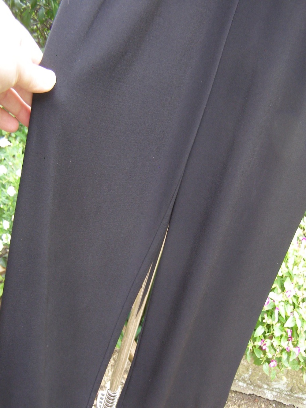 Sangria Black White Pleat Top Sleeveless Jumpsuit 12 - Picture 6 of 7
